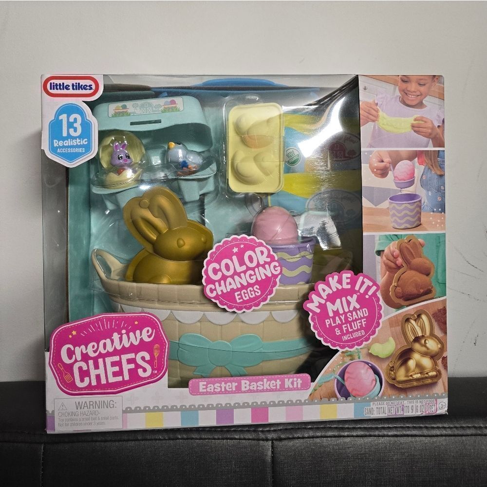 Little Tikes Creative Chefs EASTER BASKET Kit with 12 Accessories COLOR CHANGING